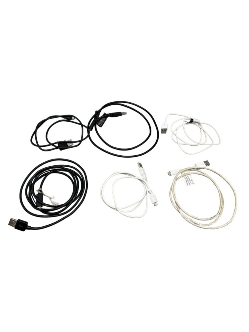 Assorted USB & Micro USB Charging Cables Lot Of 6 Various Lengths READ
